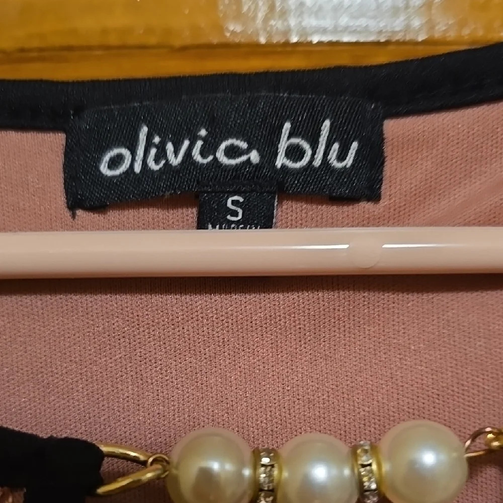 Olivia Blu Pink Lace Grandmacore Blouse with 3/4 Bell Sleeves and Tie Front S - Picture 2 of 5